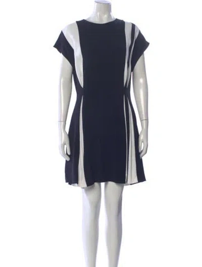 Pre-owned Stella Mccartney Colorblock Pattern Mini Dress In Blue