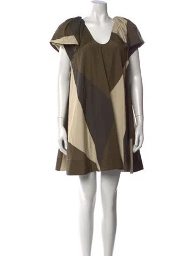 Pre-owned Stella Mccartney Colorblock Pattern Mini Dress In Multi