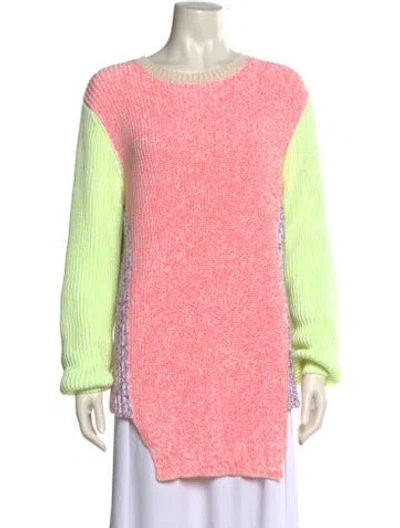 Pre-owned Stella Mccartney Colorblock Pattern Scoop Neck Sweater