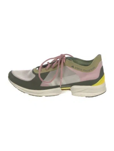 Pre-owned Stella Mccartney Colorblock Pattern Sneakers In Green