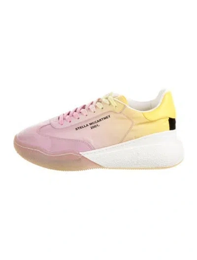 Pre-owned Stella Mccartney Colorblock Pattern Sneakers In Pink