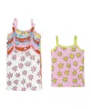 Stella Mccartney Printed Tank Tops (pack Of Seven) In Pink