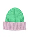 Stella Mccartney Colour-block Beanie In Green