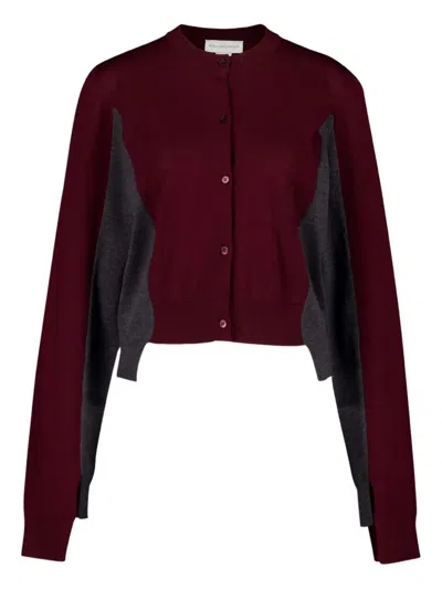 STELLA MCCARTNEY COLOUR-BLOCK WOOL CARDIGAN