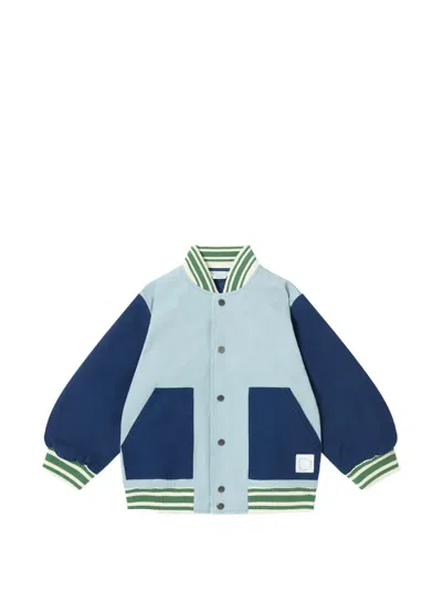 Stella Mccartney Colour-block Cotton Jacket In Blue