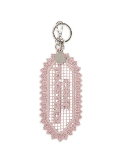 Stella Mccartney Come Together Keyring In Burgundy