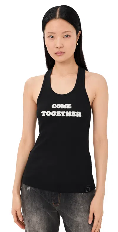 Stella Mccartney Come Together Slogan Tank Black