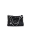 Stella Mccartney Compact Black Bag With Chain-link Strap In Black