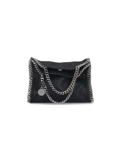 Stella Mccartney Compact Black Bag With Chain-link Strap
