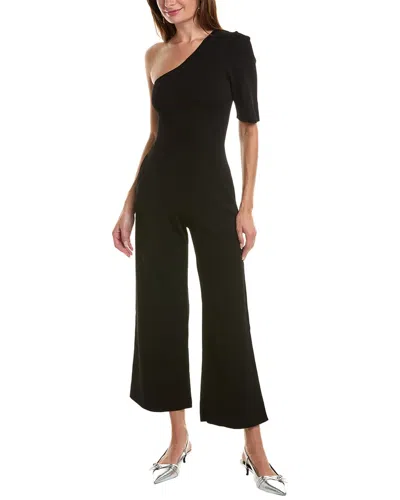 Stella Mccartney Compact Knit One-shoulder Jumpsuit In Black