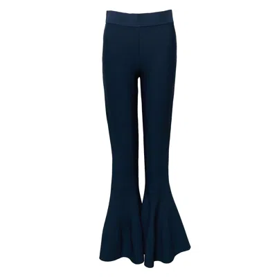 Stella Mccartney Compact Knit Peplum Trousers In Black