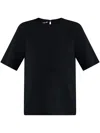 Stella Mccartney Compact-knit T-shirt In Black