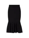 Stella Mccartney Compact-knit Flared Midi Skirt In Pattern