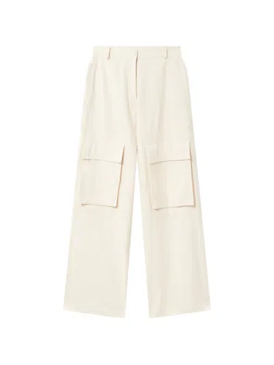 Stella Mccartney Concealed-fastening Cargo Pants In White