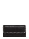 Stella Mccartney Black Shaggy Deer Falabella Wallet In Black