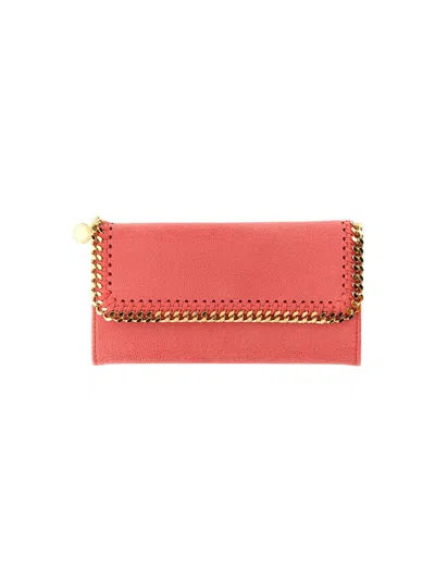Stella Mccartney Continental Falabella Wallet In Bright Pink