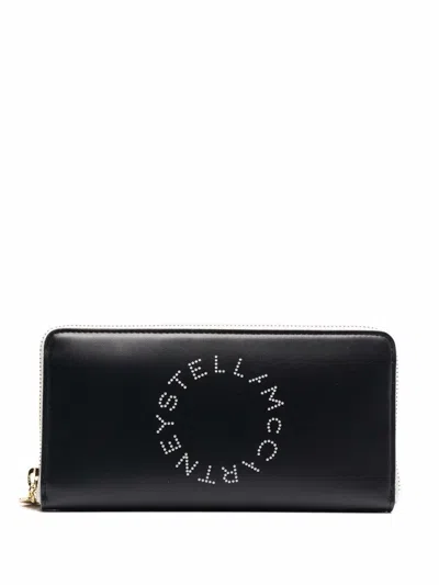 Stella Mccartney Alter Nappa Continental Wallet In Black