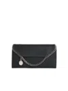 Stella Mccartney 'continental' Wallet With 'falabella' Flap In Black