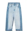 Stella Mccartney Contrast-color Paneled Denim Skirt In Blue