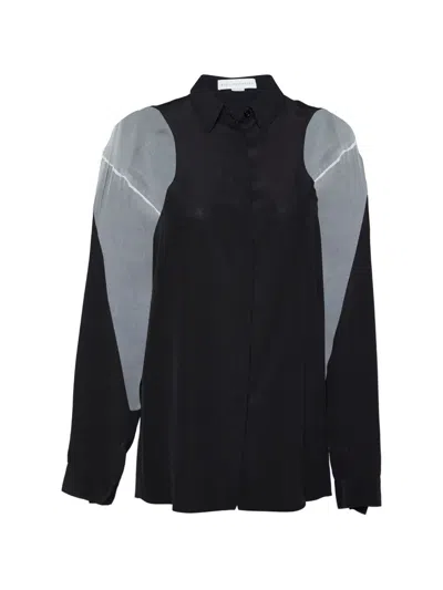 Pre-owned Stella Mccartney Contrast Detail Button-front Shirt In Black