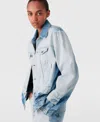 Stella Mccartney Contrast Panel Denim Jacket In Blue