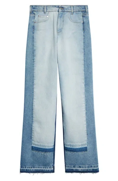 Stella Mccartney Straight-leg Jeans With Contrasting Panels In Blue