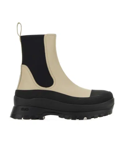 STELLA MCCARTNEY STELLA MCCARTNEY CONTRASTED TOECAP SLIP-ON ANKLE BOOTS