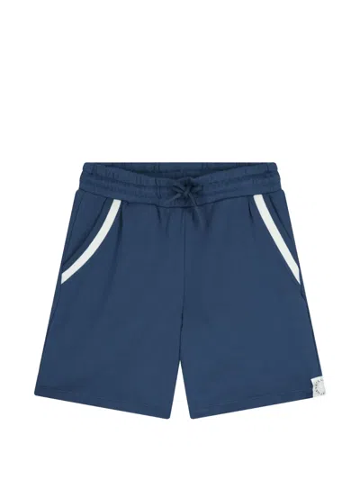 Stella Mccartney Kids' Contrast-trim Shorts In Blue
