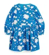 Stella Mccartney Printed Cotton Corduroy Dress In Blue