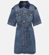 Stella Mccartney Jeanskleid Mit Cord In Blau