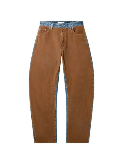 Stella Mccartney Corduroy-panelled Jeans In Brown