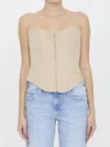 Stella Mccartney Corset Top In Beige