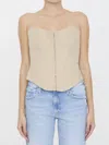 Stella Mccartney Panelled Corset-style Strapless Top In Multi