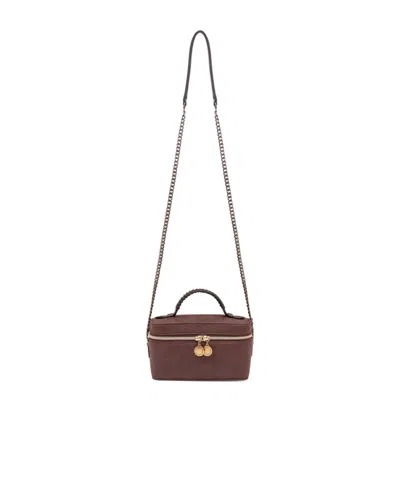 Stella Mccartney Cosmetic Bag With Handle In Brown