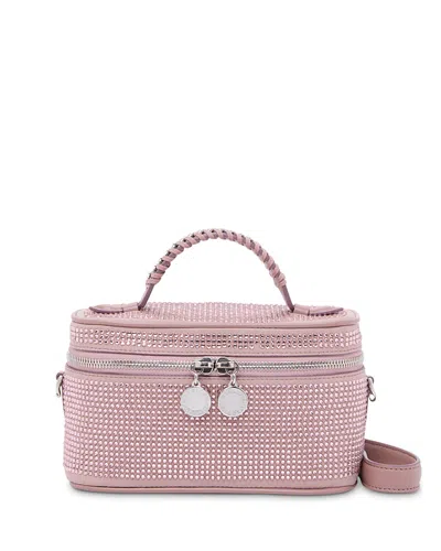 Stella Mccartney Cosmetic Case All Over Crystal Hotfix On In Dusty