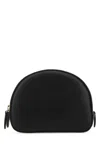 Stella Mccartney Perforated Logo-detail Make-up Bag In Black