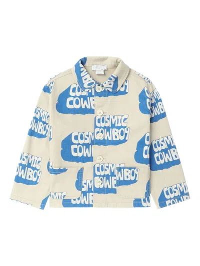 Stella Mccartney Kids' Cosmic Cowboy-print Jacket In Neutrals