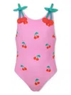Stella Mccartney Cherry Print Swimsuit In Pink