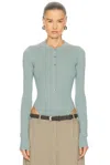 Stella Mccartney Cosy Knit Bodysuit In Blue