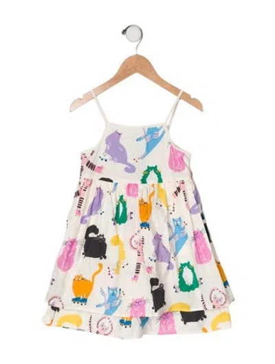 Pre-owned Stella Mccartney Babies' Cotton All Over Print Sleeveless Dress In Neutral
