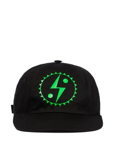 Stella Mccartney Cotton Baseball Cap In Black