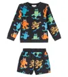 Stella Mccartney Cotton-blend Fleece Sweatshirt And Shorts Set In Multicoloured