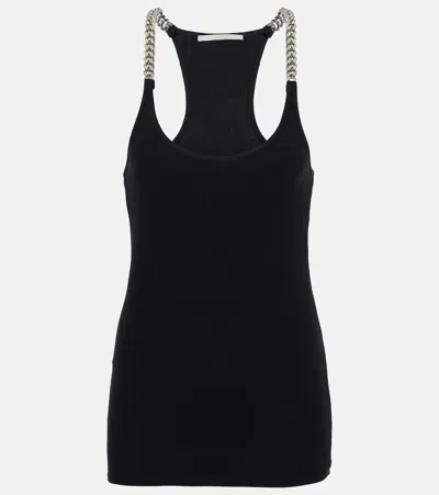 Stella Mccartney Chain-link Detail Tank Top In Black