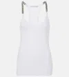 Stella Mccartney Tank Top With Chain Straps In White