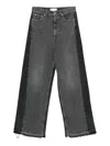Stella Mccartney Cotton Blend Wide-leg Trousers In Black