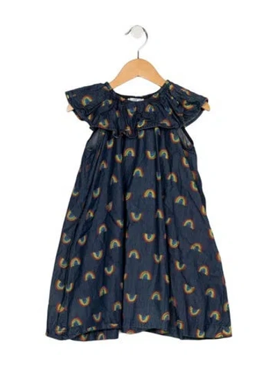 Pre-owned Stella Mccartney Babies' Cotton Blue Patterned Sleeveless Dress