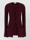 Stella Mccartney Cotton Cardigan With Ribbed Texture And Pockets