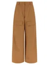 Stella Mccartney Cotton Cargo Cargo Pants In Camel