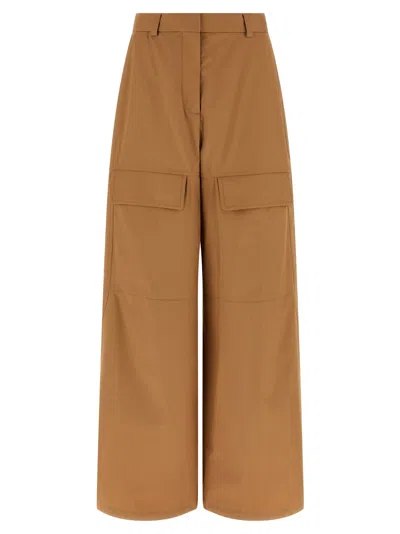 Stella Mccartney Cotton Cargo Cargo Pants In Camel