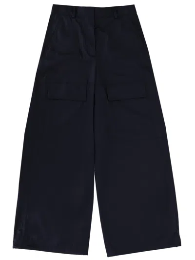 Stella Mccartney Cotton Cargo Pants In Blue